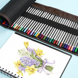 TD® Nouveau 72 crayon de couleur soluble dans l'eau stylo rideau en gros enroulable toile stylo sac peinture ensemble