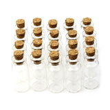 TD® Lot de 20x Mini Fioles En Verre Flacons Bouteilles Perles Bijoux Glass Bottle Rangement Verre Résistant Haute Qualité Résistance