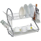 TD® Égouttoir à vaisselle à double couche multi-fonctionnel de type S fournitures de cuisine de stockage de vaisselle à double couch