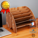 TD® Étagère Étagère en bois en forme d'éventail Étagère à dossiers de bureau Étagère de rangement pour fournitures de bureau Étagère