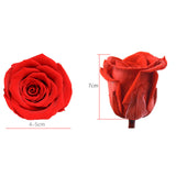 6 fleurs éternelles cadeau de fleur de tête de rose 6-7cm, cadeau de Saint Valentin cadeau de fleur de fleur éternelle rose r