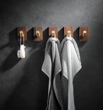 Patère patère patère créative patère marron créative simple style moderne noyer noir tenture murale porte-manteau poinçon gra