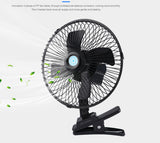 TD® NEUFU Ventilateur Oscillant sur Clip 12V 2-Vitesses Airflow Pr Home Bateau Camion Caravane