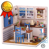 TD® DIY Maison de Noël miniature Assemblez LED Dollhouse Furniture Kit cadeau de Noël jouet