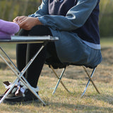 TD® Tabouret d'extérieur pliable portable en acier inoxydable chaise de pêche voyage balcon file d'attente camping randonnée campeme