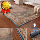 TD® Tapis Persan à Motif de Table Basse Salon Tapis Vintage Rectangulaire 140x200cm Style