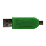 TD® Clé USB 2.0 + TF-Micro SD-SD à Micro USB OTG Lecteur de carte pour Dispositif Avec Port USB Multifonctions - Verte