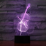 TD® Lampe optique poser décoratif tactile 7 couleurs illusion optique - modèle violon - faible consommation câble USB ou 3 piles AAA