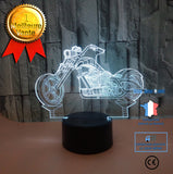 TD® XM669-Hmnzxy Nouvelle Moto Coloré 3D Lumière Cristal Acrylique Visuel Stéréo Lumière 3D Tactile Petite Lampe De Table
