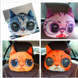 TD® Drôle 3D Cat Imprimer Coussin Coussin créatif mignon poupée en peluche cadeau Home  Coussin pour véhicule  Couleur: pink cat