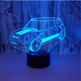 TD® Petite lampe de table Car 3D