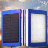 TD® Banque d'énergie solaire super grande capacité 20000 mAh puissance mobile extérieure étanche LED camping lumière section mince