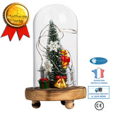 INN® Mini Sapin De Noël Couvercle En Verre DIY Cadeau Créatif Simulation Décoration USB Boîte Cadeau Lumière Forme Décoration De Noë