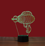 TD® 3D Lampe Illusion Optique Led Veilleuse 3D Perceuse Électrique Lampe 7 Couleur Led Veilleuses Pour Enfants Touch Led Usb Table L