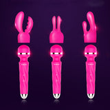 TD® Bâton de massage pour femme en silicone électrique adulte chauffant amusant avec son doux violet étanche USB charge rapide