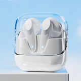TD® Casque Bluetooth sans fil Bluetooth 5.2  Compartiment transparent  Annulation du bruit  Son surround à 360 degrés  Casque de jeu