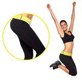 TD® Leggings de sport en sueur noir néoprène et jaune revers multicouche Sauna confort Fitness sport Yoga musculation pantalon