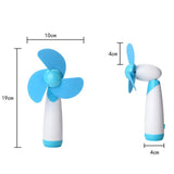 TD® Ventilateur compact cylindrique manuel étudiant dortoir silencieux facile à transporter pales EVA bleu blanc vent frais puissant