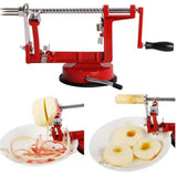 TD® Éplucheur de pommes trois-en-un avec manivelle - Éplucheur de fruits multifonctionnel - Accessoire de cuisine