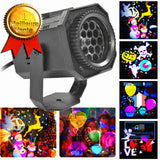 TD® LED noël flocon de neige Projection lumière Halloween carte Film modèle projecteur coloré rotatif Laser atmosphère lumière