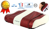 TD® coussin de massage chauffant cou oreiller electrique ergonomique enfant de voyage cervical dormeur dos multifonction gonflable