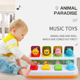 TD® Bébé Musique Presse Pop-up  Jouets  Éducatifs  Pour  Enfants  Interrupteur D'intelligence Cognitive Animale Jouer Peekaboo Jouet