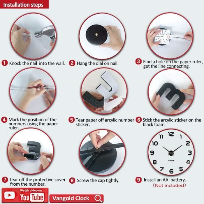 JIN-Horloge murale Kit d'horloge muette en métal de galvanoplastie JIN-Horloge murale Kit d'horloge muette en métal de galvanoplastie