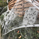 TD® Halloween decoration araignée coton maison hantée bar KTV scène disposition araignée soie toile d'araignée accessoires