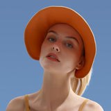 TD® Chapeau de soleil double face femme anti-ultraviolet pare-soleil vide couverture plage visage chapeau de soleil été grand bord