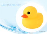 TD® canard de bain flottant bebe jaune enfant en silicone jouet douche piscine qui couine fait du bruit jeu fille garcon salle de ba
