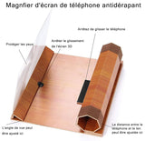 Loupe d'écran 3D de 12 pouces avec angle et distance réglables, adaptée aux loupes de cinéma pour tous les smartphones