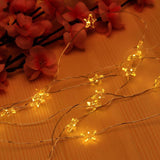 TD® Guirlande lumineuse LED impermeable en fil de cuivre d'etoile Lampe de fee de Noel Decor de fete de mariage, Blanc chaud 2 m