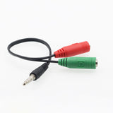 Câble Adaptateur  Stéréo Audio Micro Y Câble Adaptateur [ 1 x jack 3,5 mm Mâle vers 2 x 3,5 mm Femelles ]
