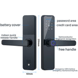 TD® Serrure de porte de maison maison antivol empreinte digitale serrure de mot passe porte de bureau serrure électronique intellige