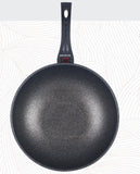 TD® wok a induction electrique inox poele antiadhesive avec couvercle grande capacité individuel fondue chinoise cuisine casserole