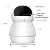 TD® Caméra panoramique sans fil WiFi HD surveillance à distance interphone vocal caméra réseau intelligente