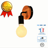 TD® Petite lampe murale en bois Lampe Murale Moderne Simple blanc Lampe Industrielle en Bois Appliques Murales Decoration de la mais