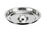 INN® Distributeur d'eau pour animaux à plateau en acier inoxydable, lumière LED, auto-extinction en cas de manque d'eau, prise USB