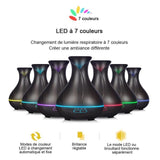 TD® Humidificateur Ultrasonique/Diffuseur Arôme,Huiles Essentielle Purificateur Vaporisateur 400 ml,Pour SPA/Yoga/Maison/Bureau Noir
