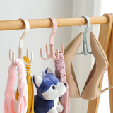 Crochet vêtements rotatif à quatre griffes crochet  garde-robe multifonctionnel cravate en plastique sans clou crochet de ran