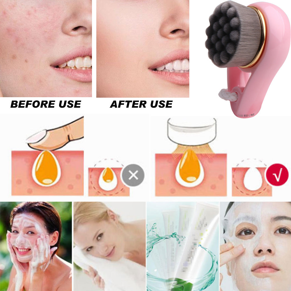 TD® Brosse nettoyante visage manuelle nettoyage massage en profondeur démaquillant étanche hygiène éliminer saletés exfolier