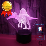 TD® Lampe optique poser décoratif tactile 7 couleur illusion optique  modèle dinosaure  faible consommation câble USB ou 3 piles AAA