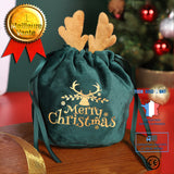 TD® Sac de pomme de Noël Sac de velours de fruits de la veille de Noël Sac de velours Emballage de cadeau de Noël 5pack