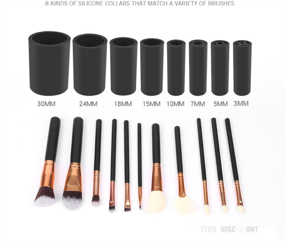 TD® Nettoyeur de pinceau maquillage électrique kit makeup brush cleaner automatique crayon multifonctionnel rotatif à haute vitesse