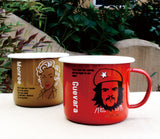 TD® Tasse avec motif Guevara rouge pour le café révolution émail tasse personnalisée créative dessin lutte mug café adulte bureau