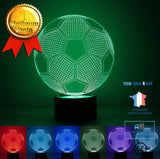 TD® Lampe d'illusion de football 3D veilleuse 3D pour garçons filles lampe de bureau de table 7 changement de couleur lampe décorati