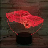 TD® Lampe optique poser décoratif tactile 7 couleurs illusion optique - modèle voiture - faible consommation câble USB ou 3 piles AA