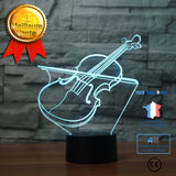 TD® 3D Optique LED Veilleuse 3D LED Night Light Instruments de musique Violon avec 7 couleurs de lumière pour la décoration CD648887