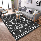 TD® Moderne à la mode nordique simple et vieux triangle de diamant gris et noir chambre d'hôtes cuisine tapis de chevet tapis