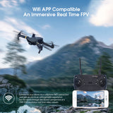 INN®  E58 - WIFI 2MP 1080P Caméra RC Drone FPV + 3 Batteries Jouet Cadeau Noël Drone pliable de photographie aérienne HD
